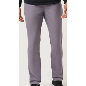 TravisMathew Open to Close 2.0 Golf Pants Mens 36 Grey Stretch Flawed